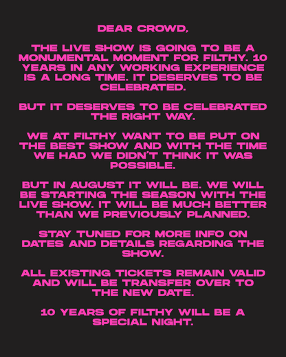 10 Year Anniversary Live Show Tickets